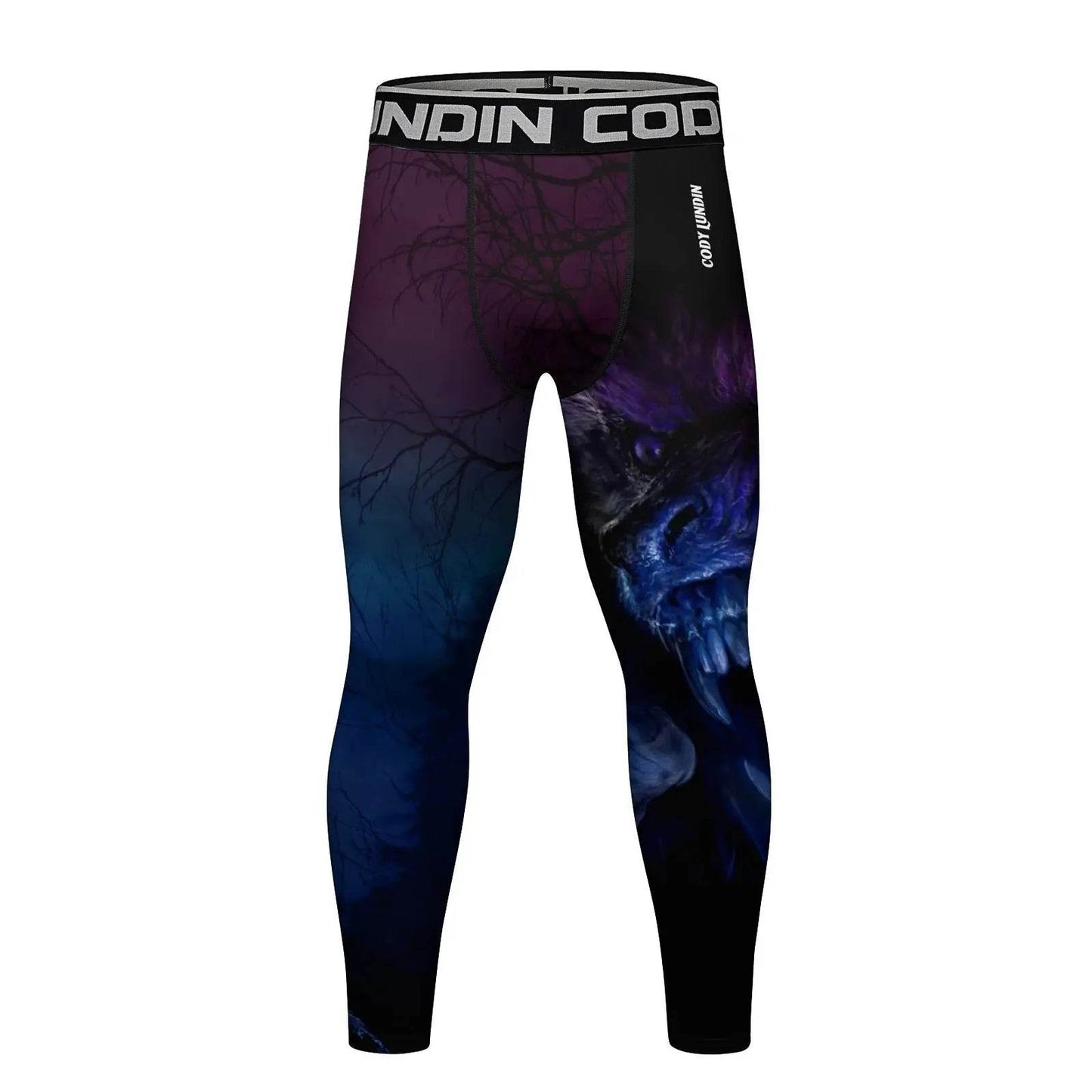 Collant MMA Loup Sauvage Bleu & Noir