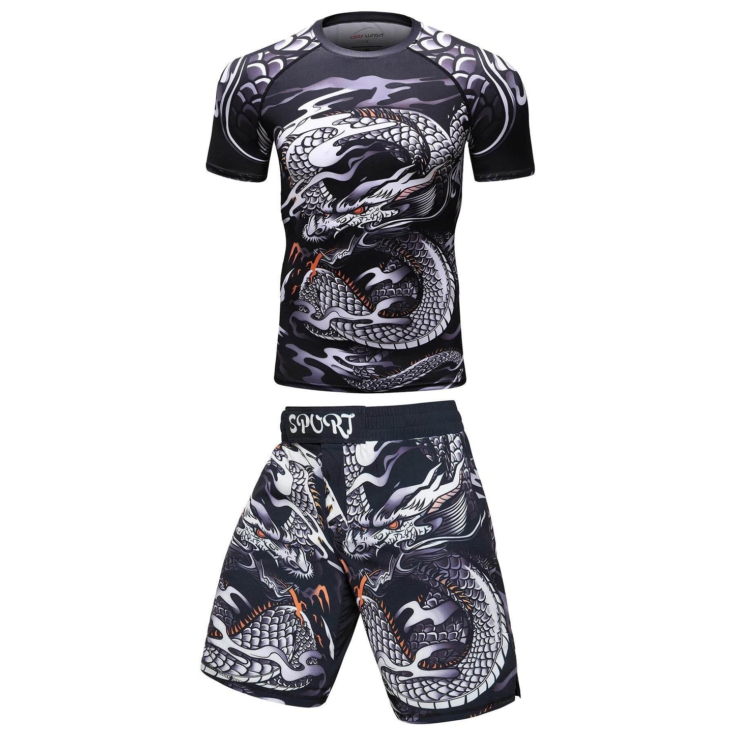 Ensemble Court MMA Sports Dragon Noir & Blanc