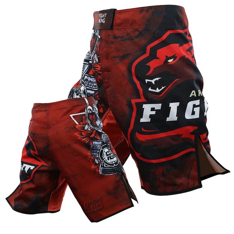 Short MMA AR Fight King Ours Rouge