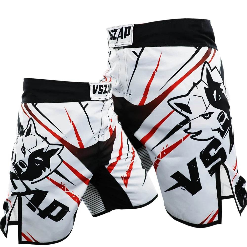 Short MMA VSZAP Blanc & Rouge Arctic Wolf Strike