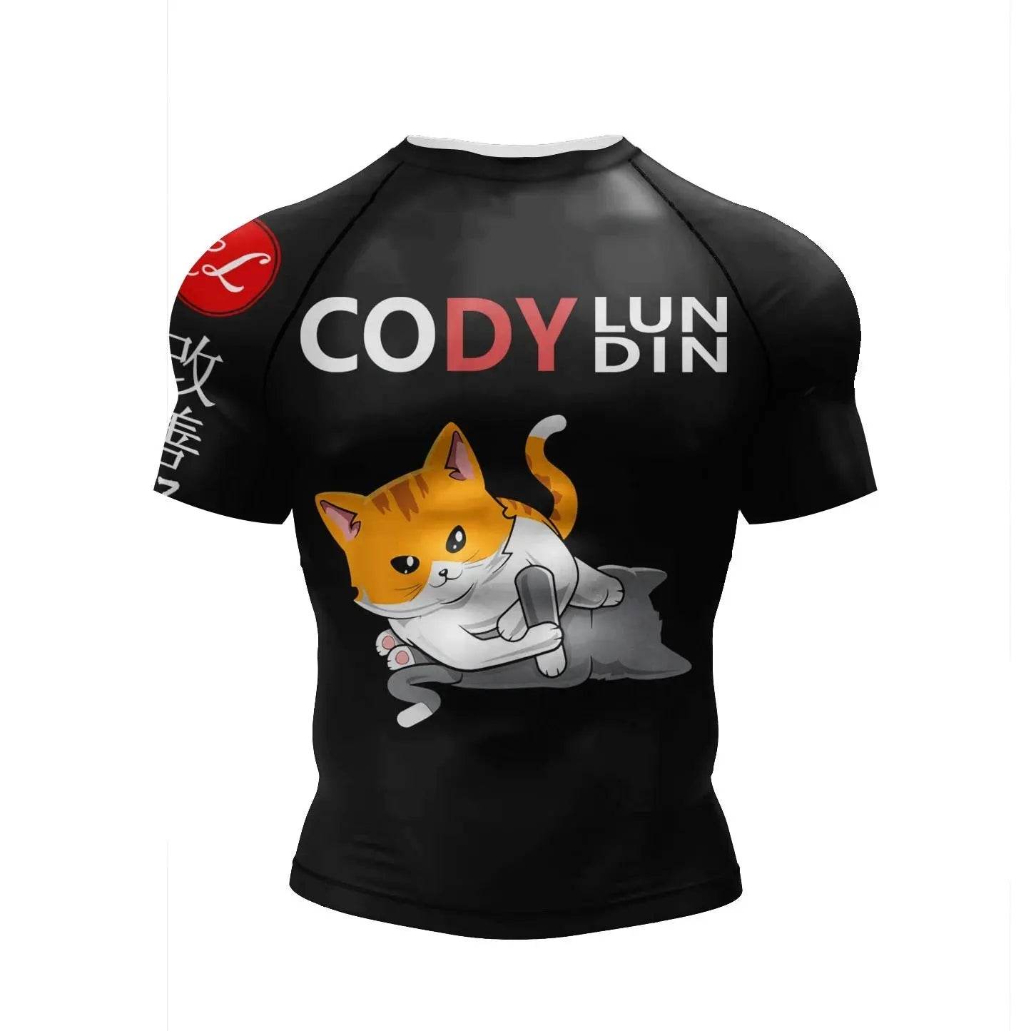 T-shirts MMA Sports Chat Judo Noir