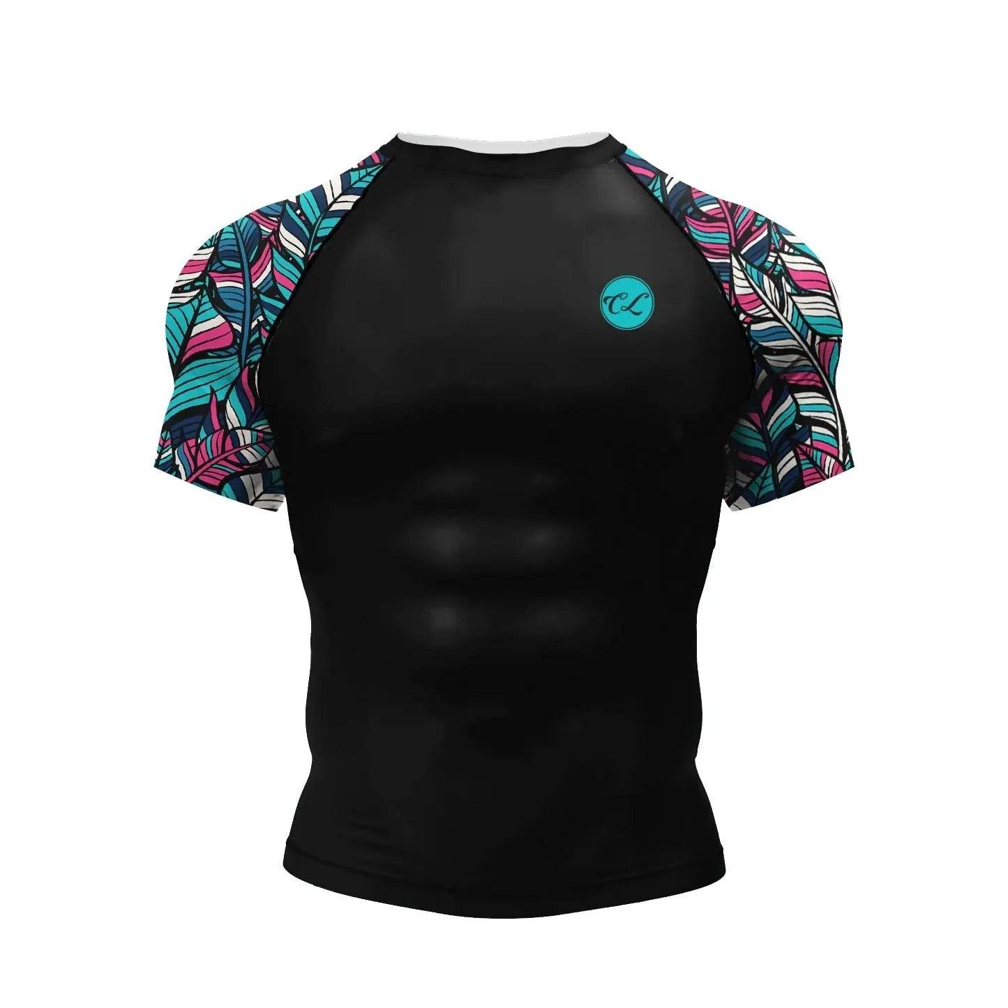 T-shirts MMA Sports Feuillage Coloré Épaules