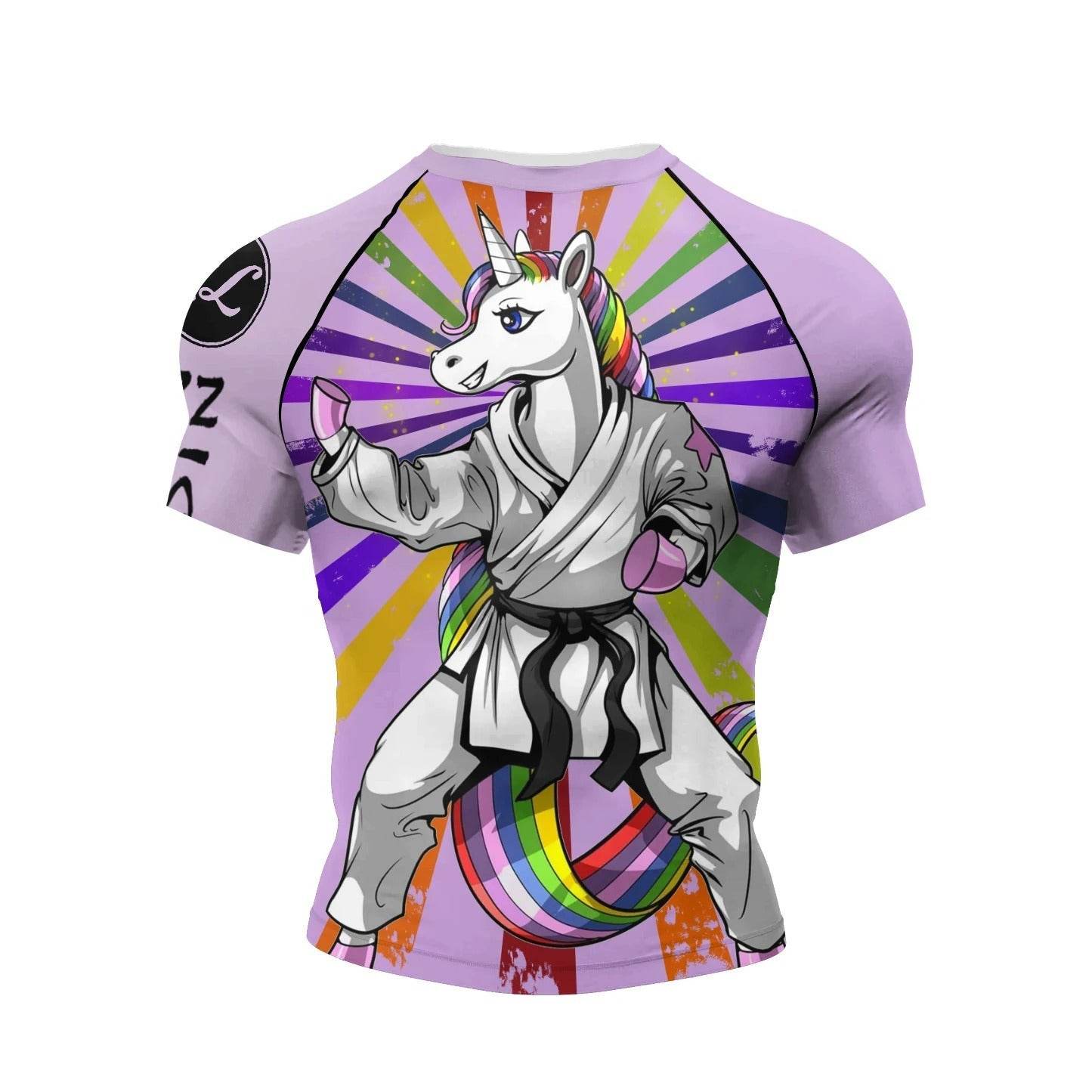T-shirts MMA Sports Licorne Arc-en-Ciel Combat