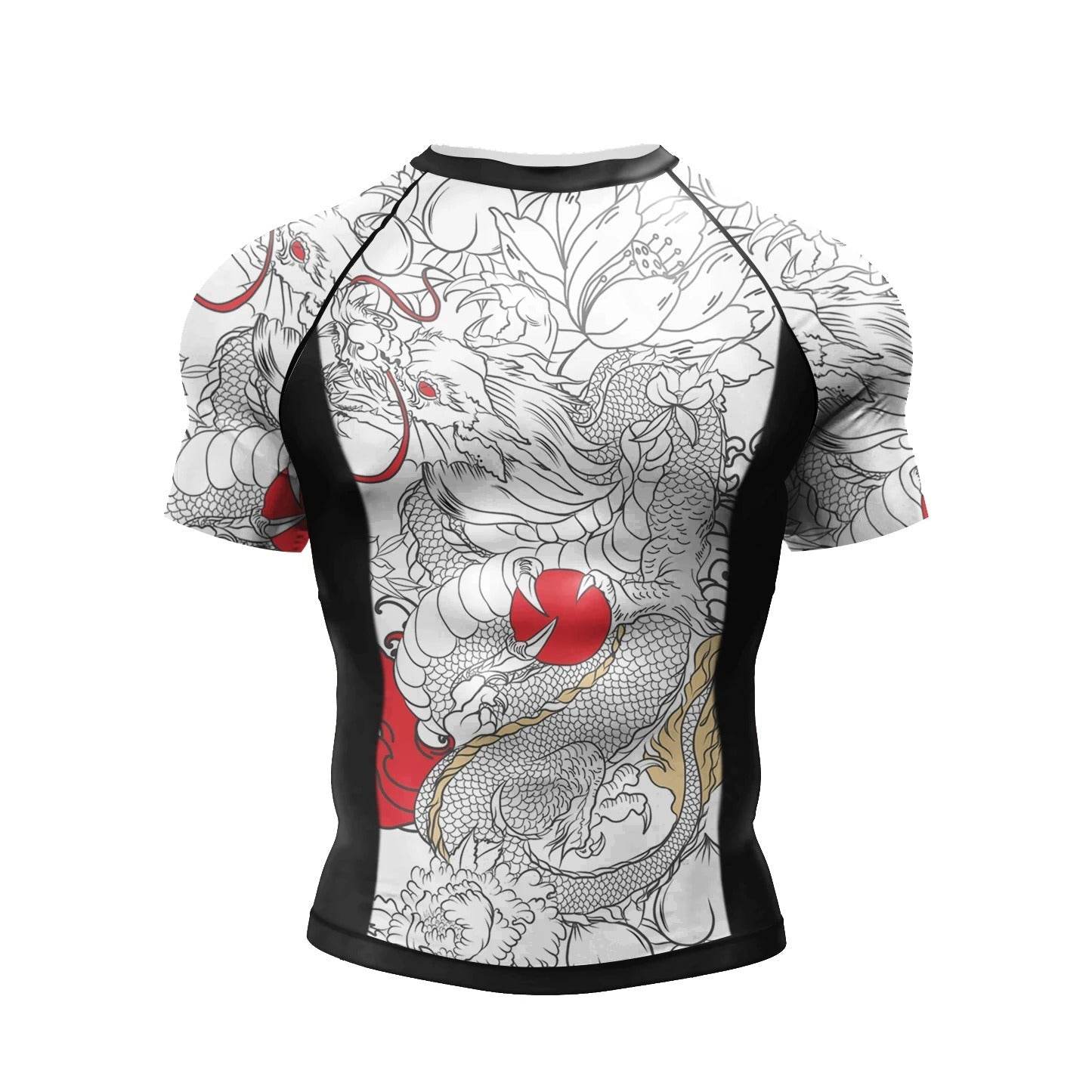 T-shirts MMA Sports Dragon Blanc et Rouge