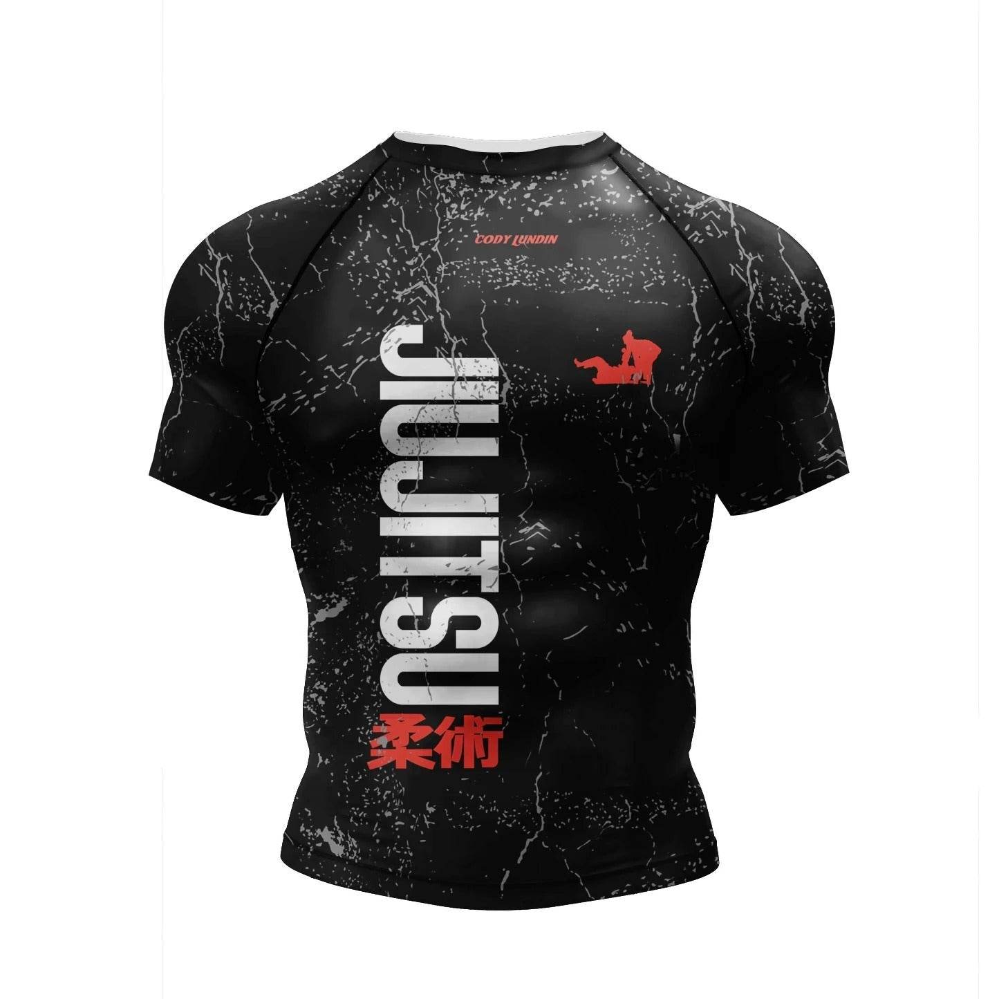 T-shirts MMA Sports Jiu Jitsu Noir & Rouge