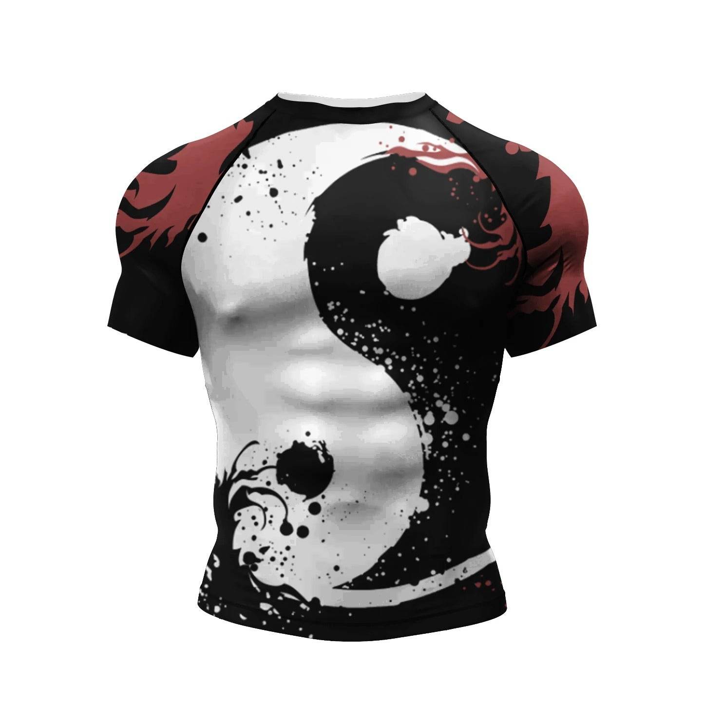 T-shirts MMA Sports Yin Yang Rouge & Noir