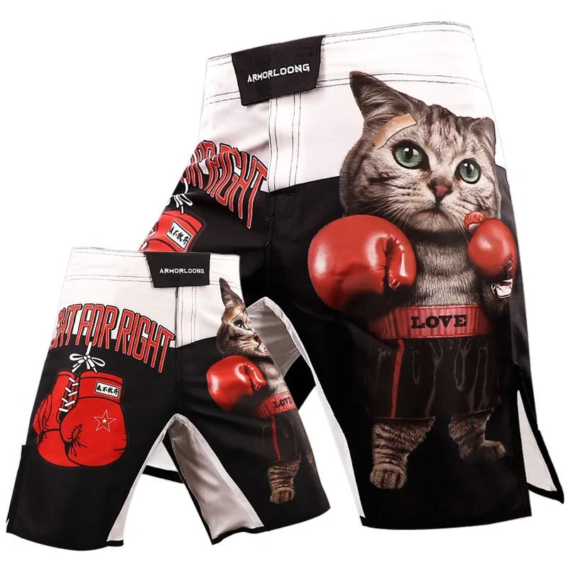 Short MMA AR Fight King Chat Boxeur