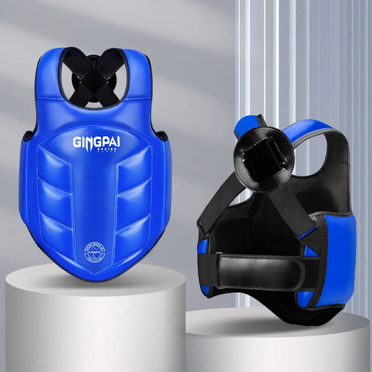 Protection de poitrine MMA GingPai Bleu Roi Confort