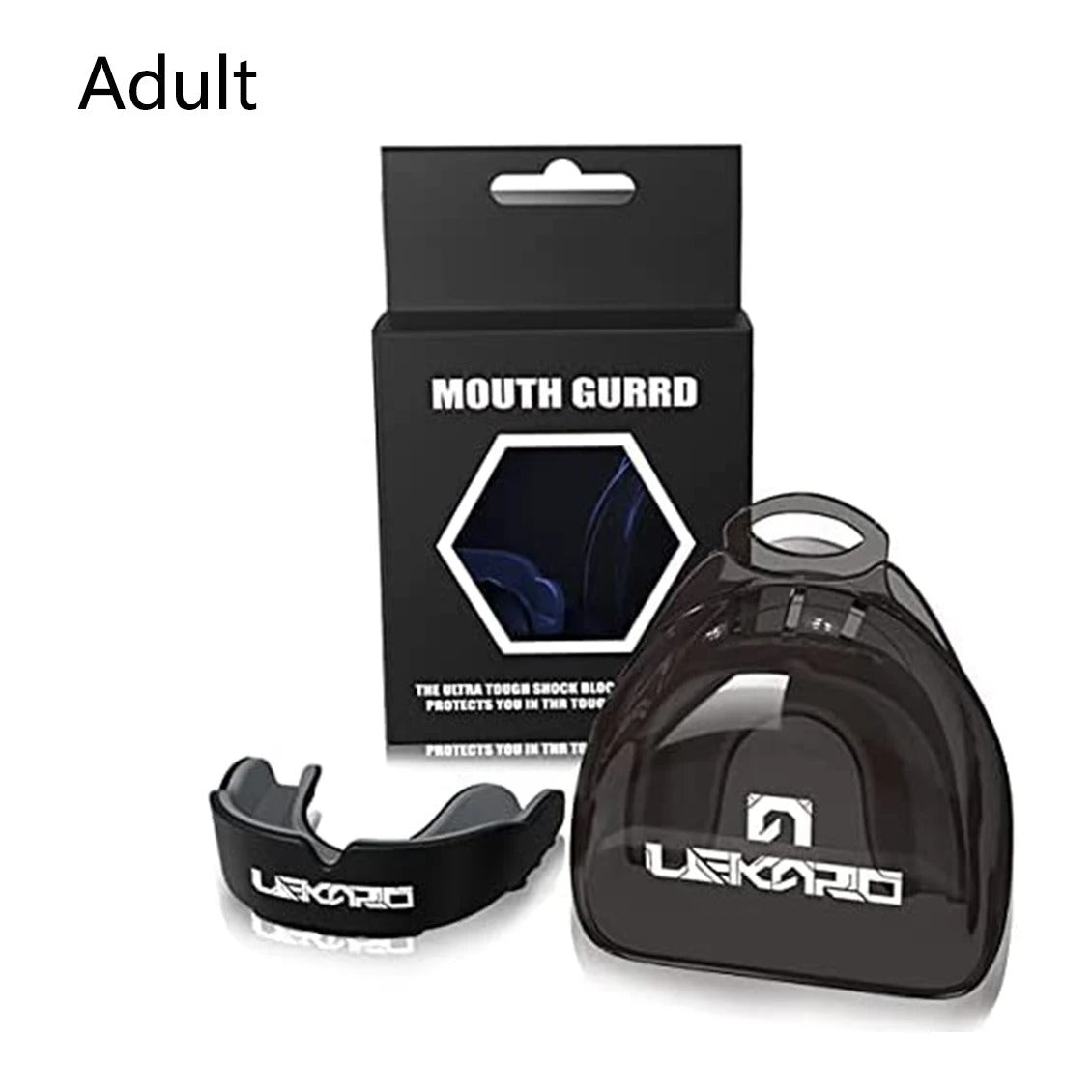 Protège-dents MMA Noir avec Étui Transparent