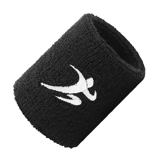 Bande de poignet MMA Noir Logo Athlète Blanc