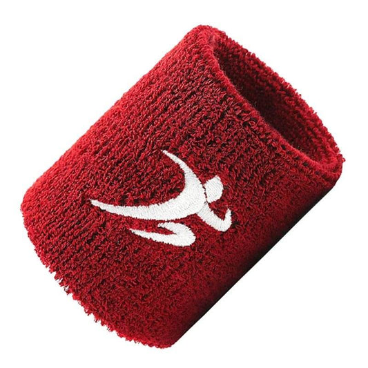 Bande de poignet MMA Éponge Rouge Logo Blanc