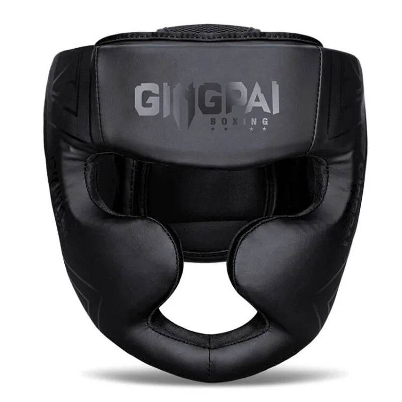 Casque MMA GingPai Protection Intégrale Noir Mat