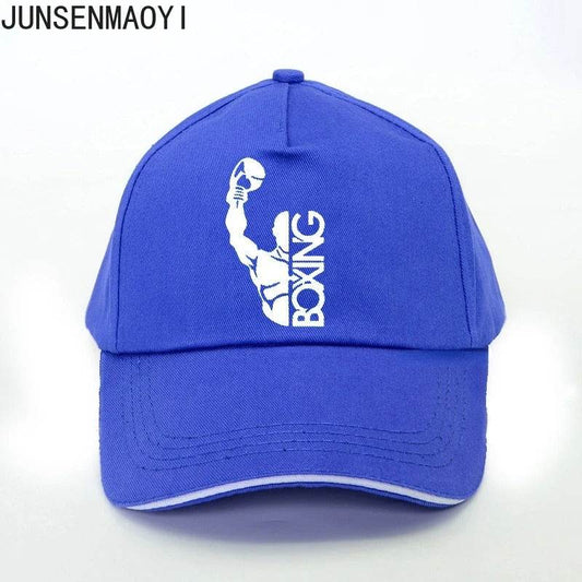 Casquette MMA Bleu Boxeur Blanc Design Unique