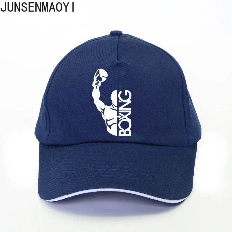 Casquette MMA Bleu Marine Logo Boxing Blanc