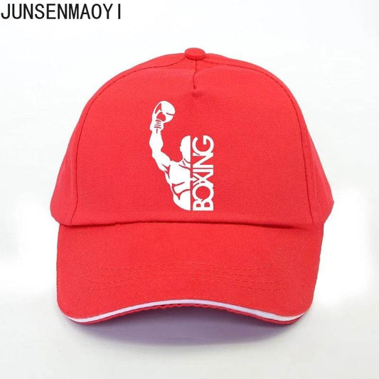 Casquette MMA Boxeur Rouge Motif Blanc