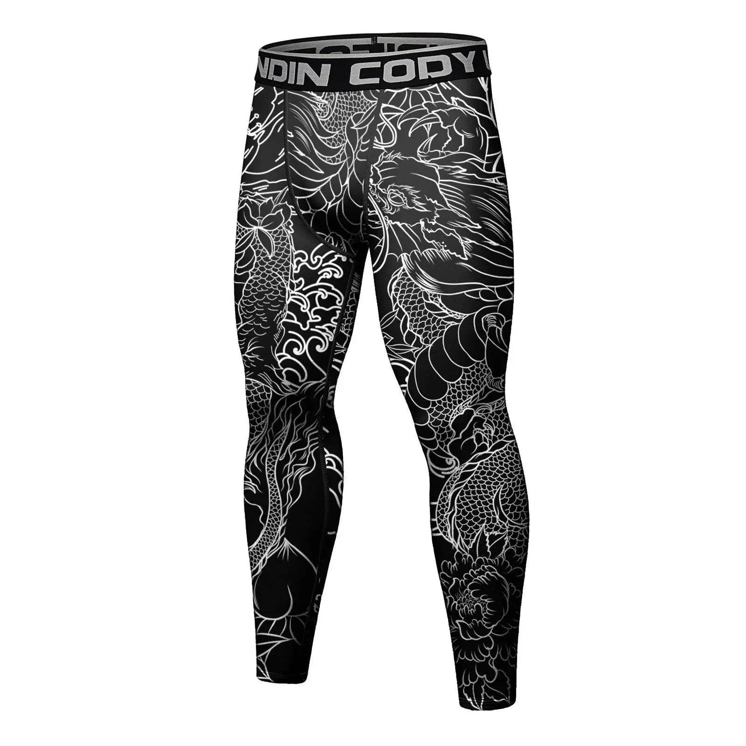 Collant MMA Dragon Noir et Blanc