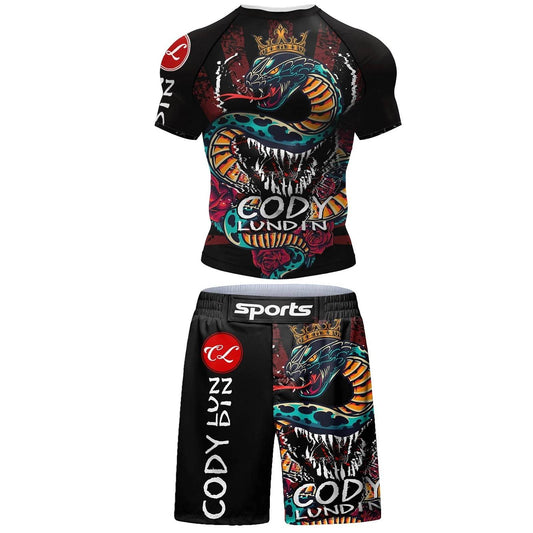 Ensemble Court MMA Sports Serpent Rouge & Noir