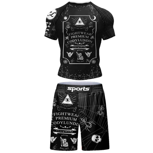 Ensemble Court MMA Sports Énigme Occulte Noir Blanc