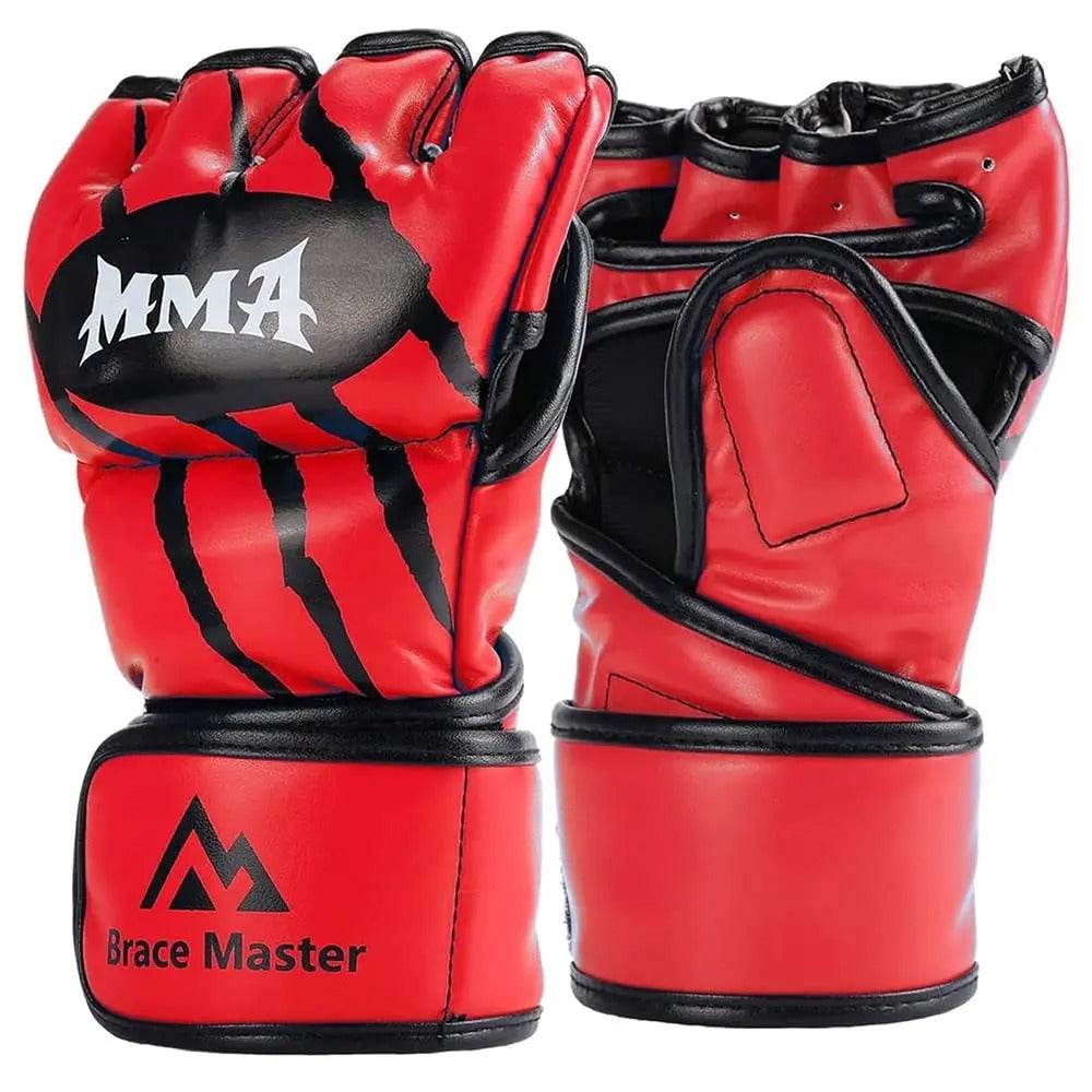 Gants MMA Rouge Rayures Noires Claw
