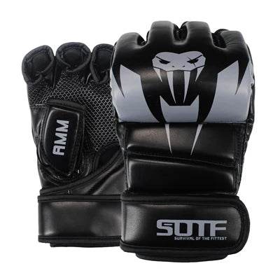 Gants MMA Sotf Serpent Noir & Gris Combat Puissant