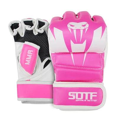 Gants MMA Sotf Serpent Rose & Blanc