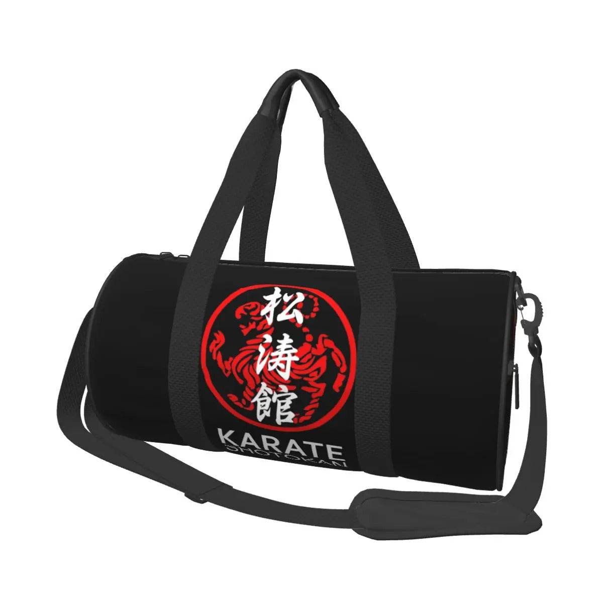 Sac de Sport Karaté Shotokan Noir Motif Dragon Rouge