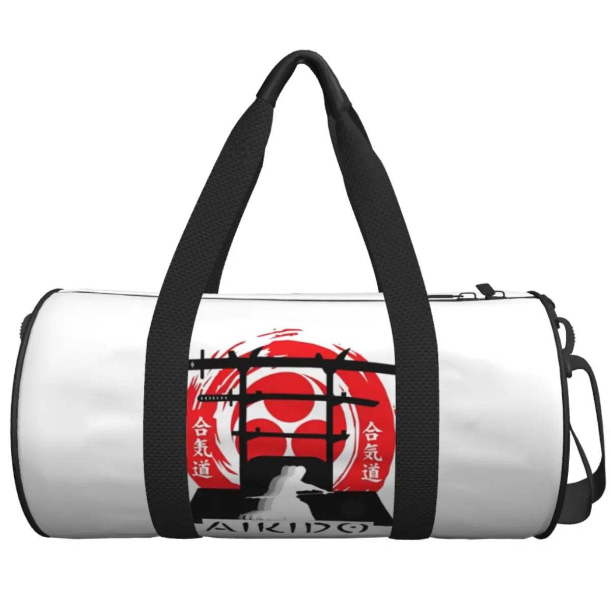 Sac de sport Aikido Blanc & Rouge Soleil Japonais