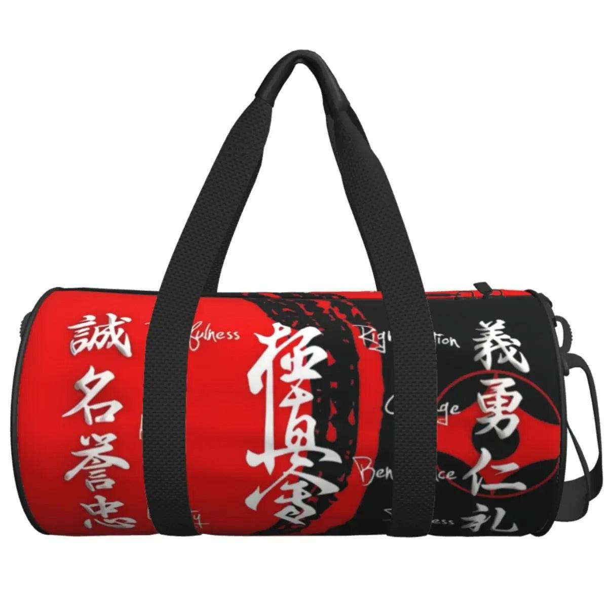 Sac de sport Kanji Japonais Rouge & Noir