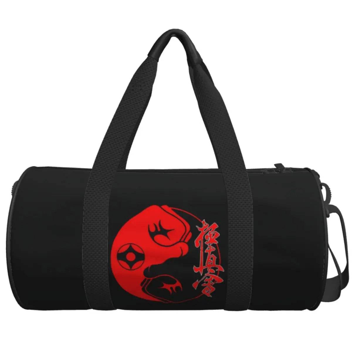 Sac de sport Poing Rouge Style Japonais Noir