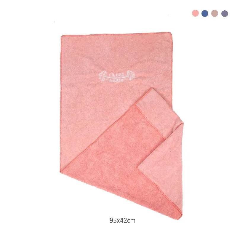 Serviette MMA Coton Doux Rose avec Logo Fitness Blanc