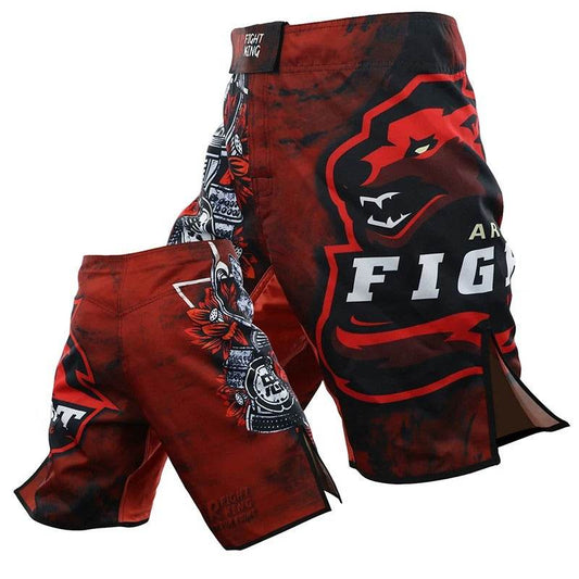 Short MMA AR Fight King Ours Rouge