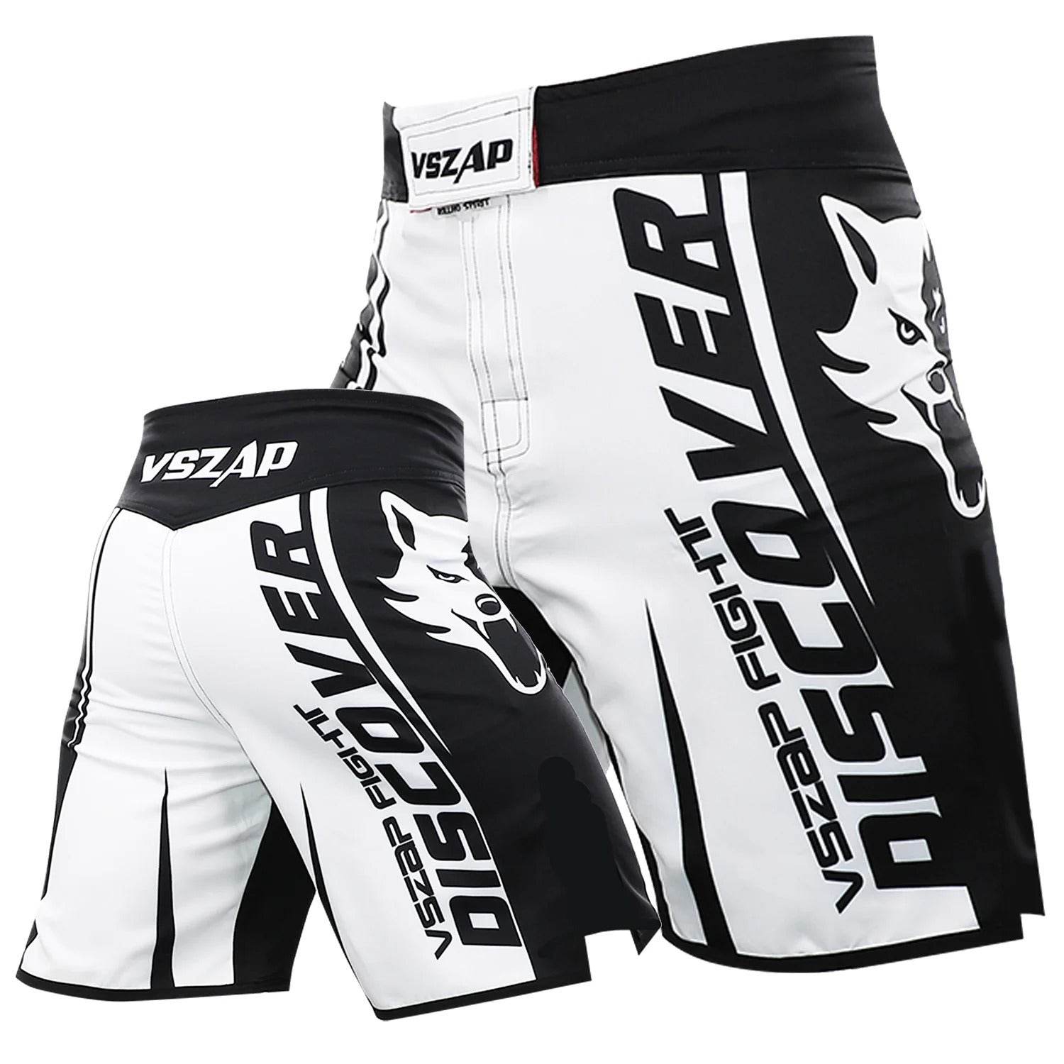 Short MMA VSZAP Blanc & Noir 