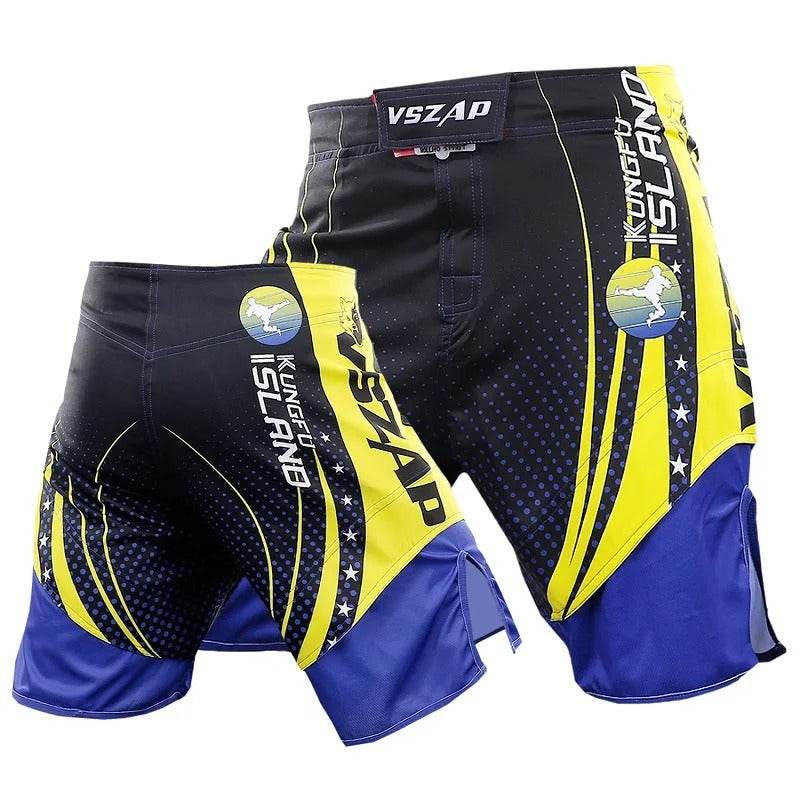 Short MMA VSZAP Jaune & Bleu 