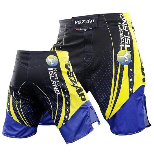 Short MMA VSZAP Jaune & Bleu 