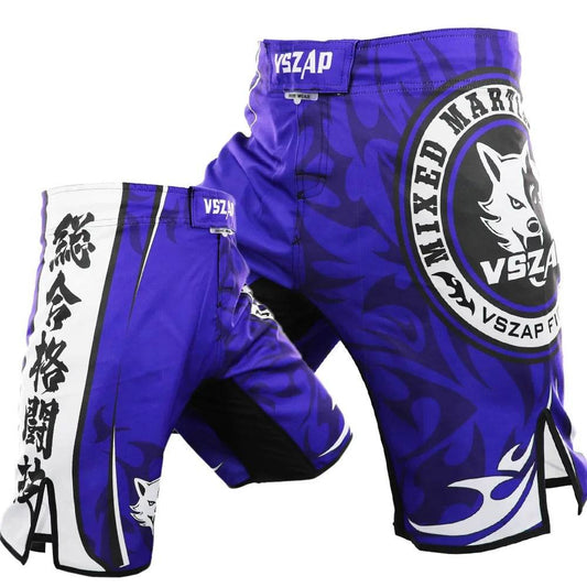 Short MMA VSZAP Violet & Blanc 