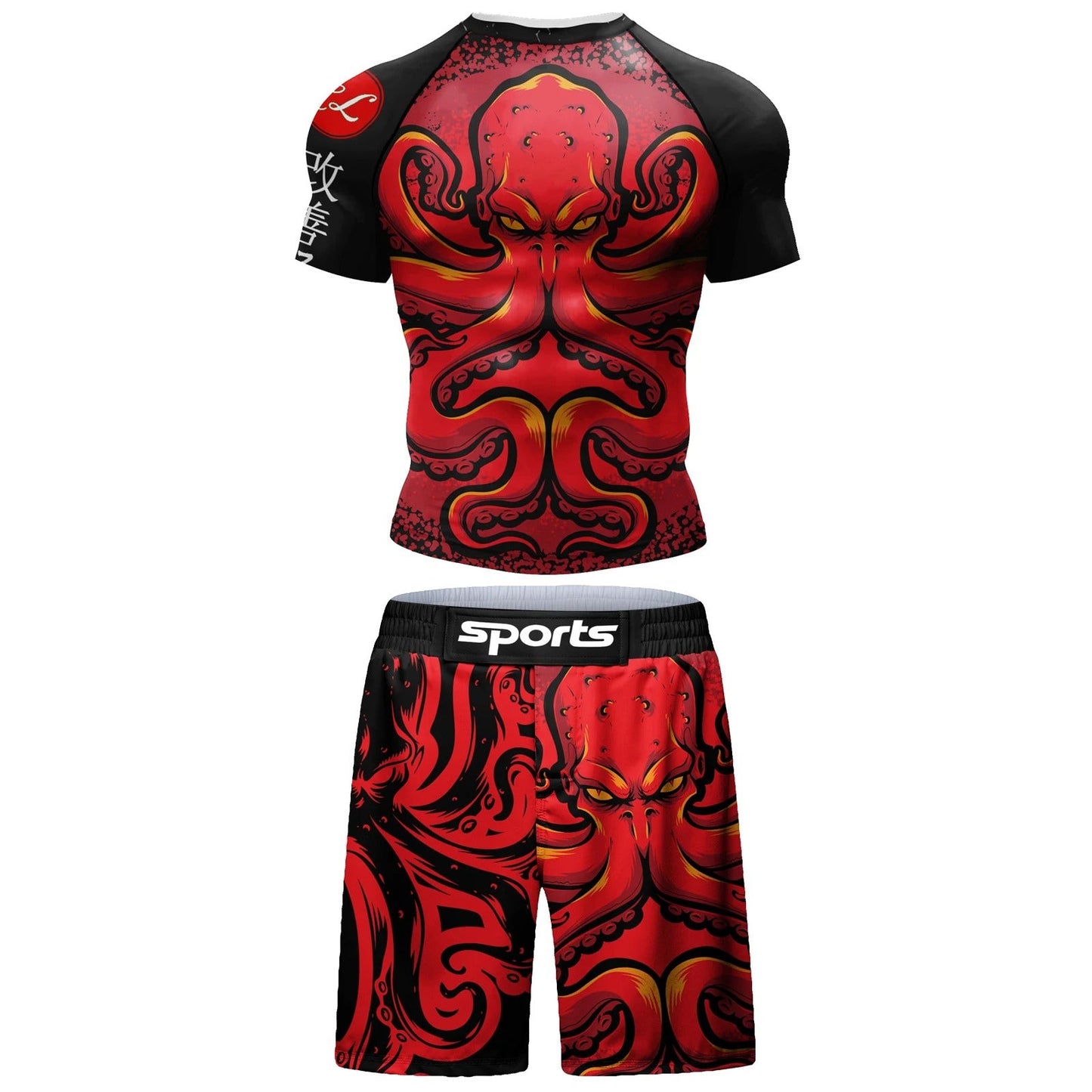 Ensemble Court MMA Sports Kraken Rouge & Noir